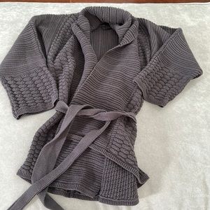 Gray Wrap Sweater